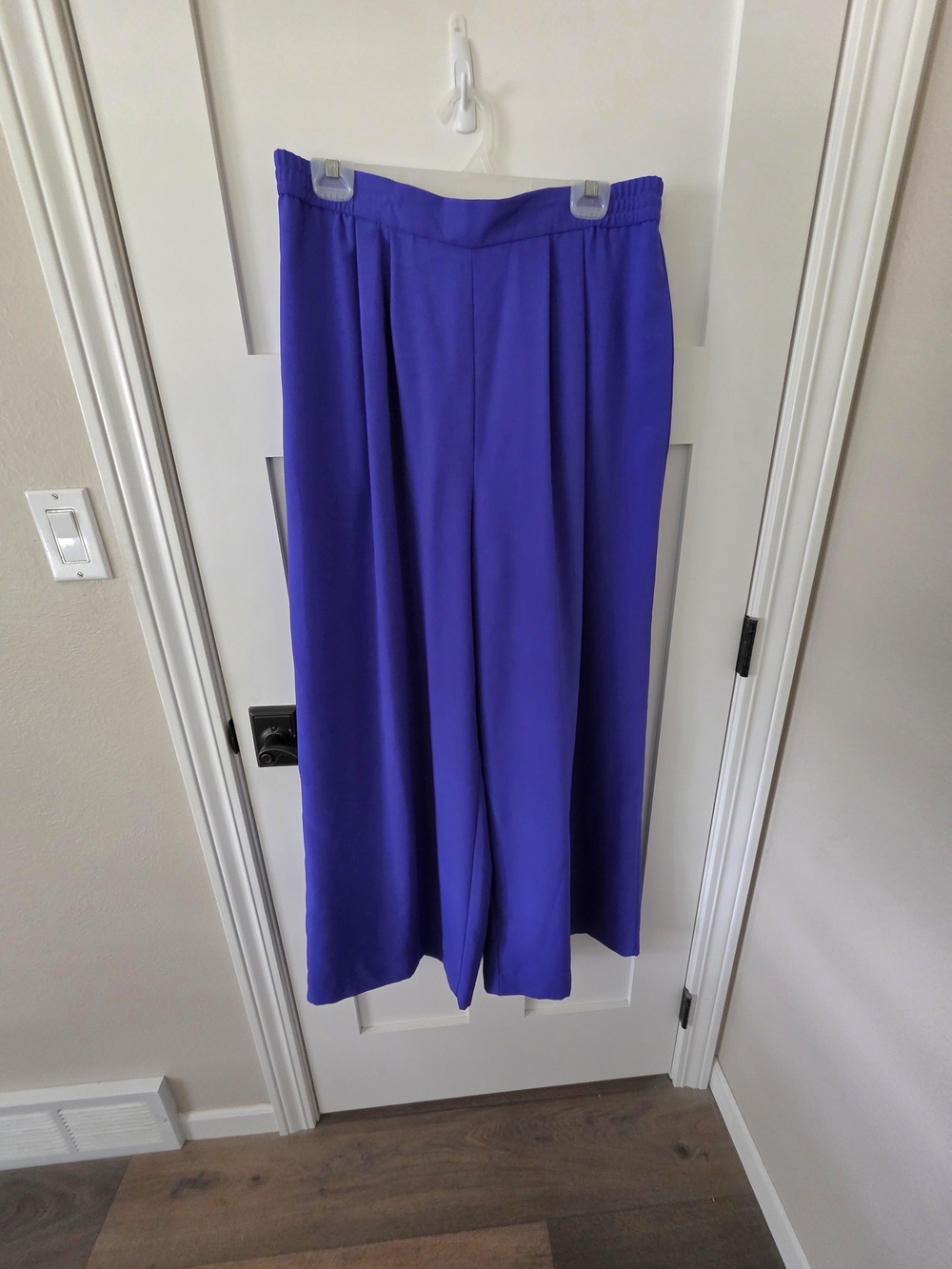 Doncaster Wide Leg Polyester Pants in Blue. Size 16